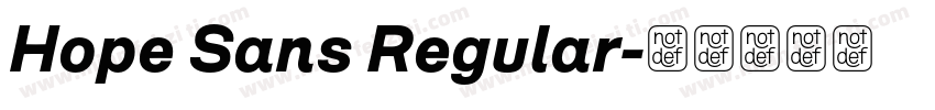 Hope Sans Regular字体转换